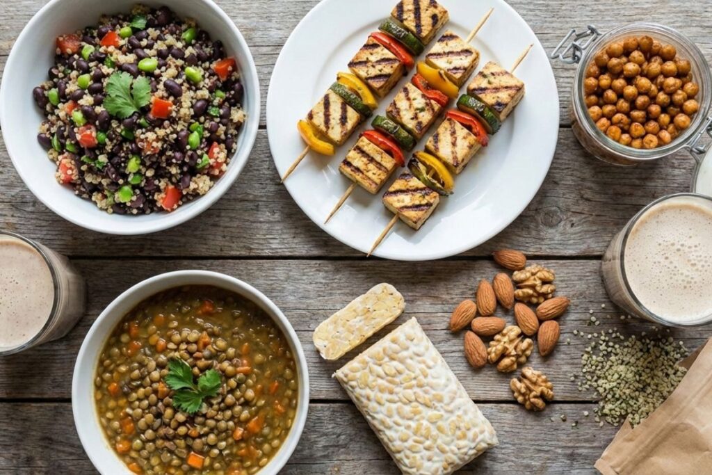 high protein vegan foods